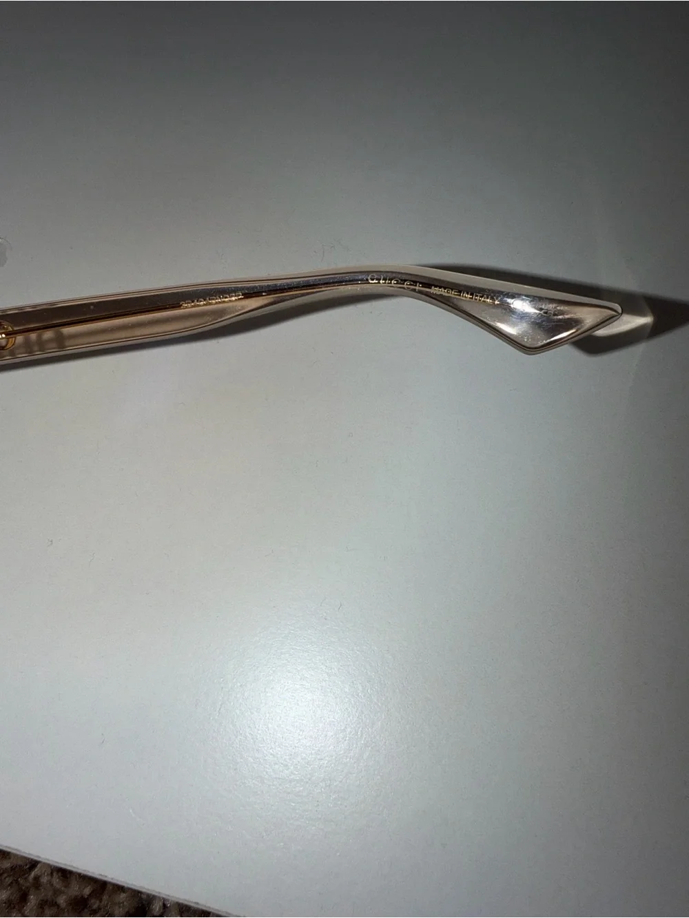 Gucci unisex Clear/Champagne Eyeglass Frames w/ Gucci Case